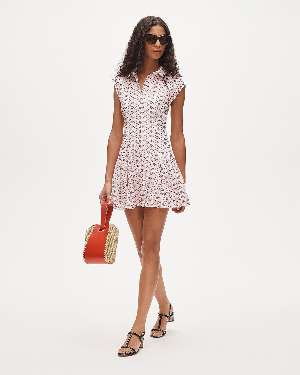 J.Crew Mini Eyelet Shirt-Dress Crimson on White 10